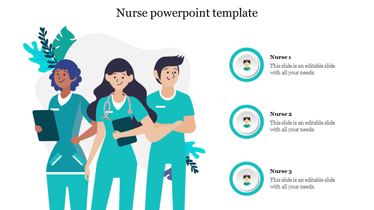 Varicolored Nurse PowerPoint Template PPT Presentations